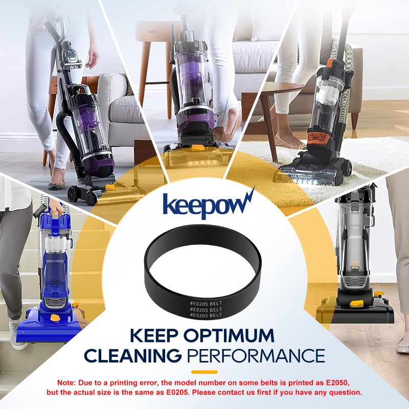 KEEPOW Vacuum Belt for Eureka, Part E0205 Belt for Eureka, Power Speed Vacuum Belts fit for Eureka NEU182B, NEU182A, NEU188A, NEU181, NEU180, NEU180B, NEU182, NEU186, NEU188, 4 Pack - Image 5